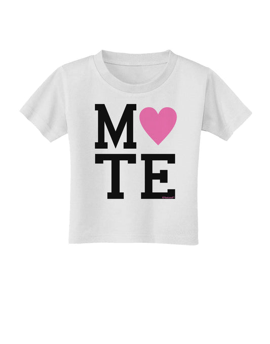 Matching Soulmate Design - Mate - Pink Toddler T-Shirt by TooLoud-Toddler T-Shirt-TooLoud-White-2T-Davson Sales