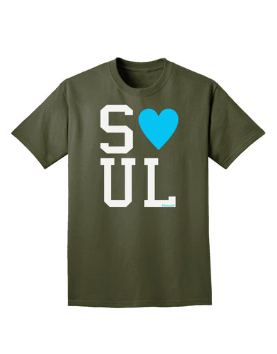 Matching Soulmate Design - Soul - Blue Adult Dark T-Shirt by TooLoud-Mens T-Shirt-TooLoud-Military-Green-Small-Davson Sales