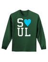 Matching Soulmate Design - Soul - Blue Adult Long Sleeve Dark T-Shirt by TooLoud-TooLoud-Dark-Green-Small-Davson Sales