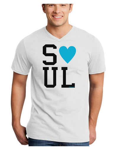 Matching Soulmate Design - Soul - Blue Adult V-Neck T-shirt by TooLoud-Mens V-Neck T-Shirt-TooLoud-White-Small-Davson Sales