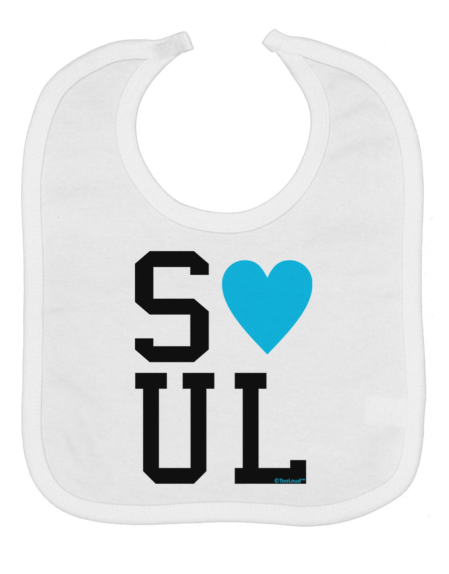 Matching Soulmate Design - Soul - Blue Baby Bib by TooLoud