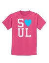 Matching Soulmate Design - Soul - Blue Childrens Dark T-Shirt by TooLoud-Childrens T-Shirt-TooLoud-Sangria-X-Small-Davson Sales