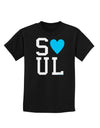 Matching Soulmate Design - Soul - Blue Childrens Dark T-Shirt by TooLoud-Childrens T-Shirt-TooLoud-Black-X-Small-Davson Sales