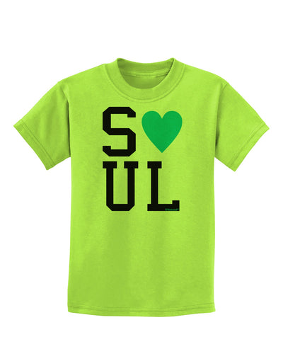 Matching Soulmate Design - Soul - Blue Childrens T-Shirt by TooLoud-Childrens T-Shirt-TooLoud-Lime-Green-X-Small-Davson Sales