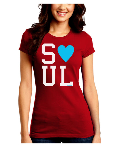 Matching Soulmate Design - Soul - Blue Juniors Crew Dark T-Shirt by TooLoud-T-Shirts Juniors Tops-TooLoud-Red-Juniors Fitted Small-Davson Sales