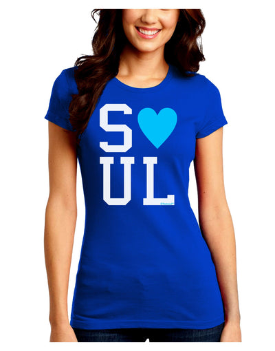 Matching Soulmate Design - Soul - Blue Juniors Crew Dark T-Shirt by TooLoud-T-Shirts Juniors Tops-TooLoud-Royal-Blue-Juniors Fitted Small-Davson Sales