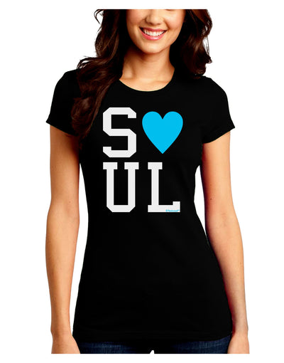 Matching Soulmate Design - Soul - Blue Juniors Crew Dark T-Shirt by TooLoud-T-Shirts Juniors Tops-TooLoud-Black-Juniors Fitted Small-Davson Sales