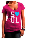 Matching Soulmate Design - Soul - Blue Juniors V-Neck Dark T-Shirt by TooLoud-Womens V-Neck T-Shirts-TooLoud-Hot-Pink-Juniors Fitted Small-Davson Sales