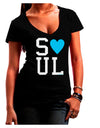 Matching Soulmate Design - Soul - Blue Juniors V-Neck Dark T-Shirt by TooLoud-Womens V-Neck T-Shirts-TooLoud-Black-Juniors Fitted Small-Davson Sales