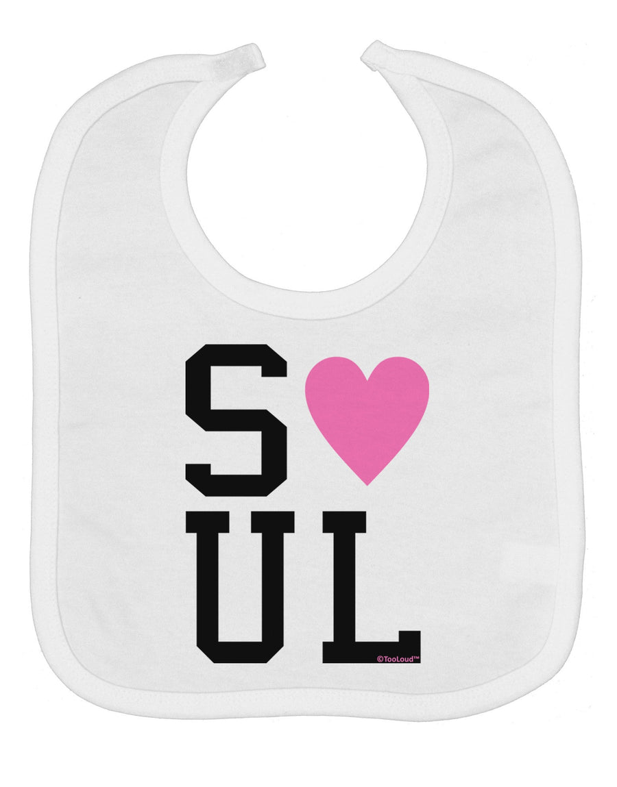 Matching Soulmate Design - Soul - Pink Baby Bib by TooLoud