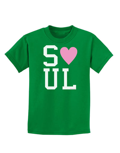 Matching Soulmate Design - Soul - Pink Childrens Dark T-Shirt by TooLoud-Childrens T-Shirt-TooLoud-Kelly-Green-X-Small-Davson Sales