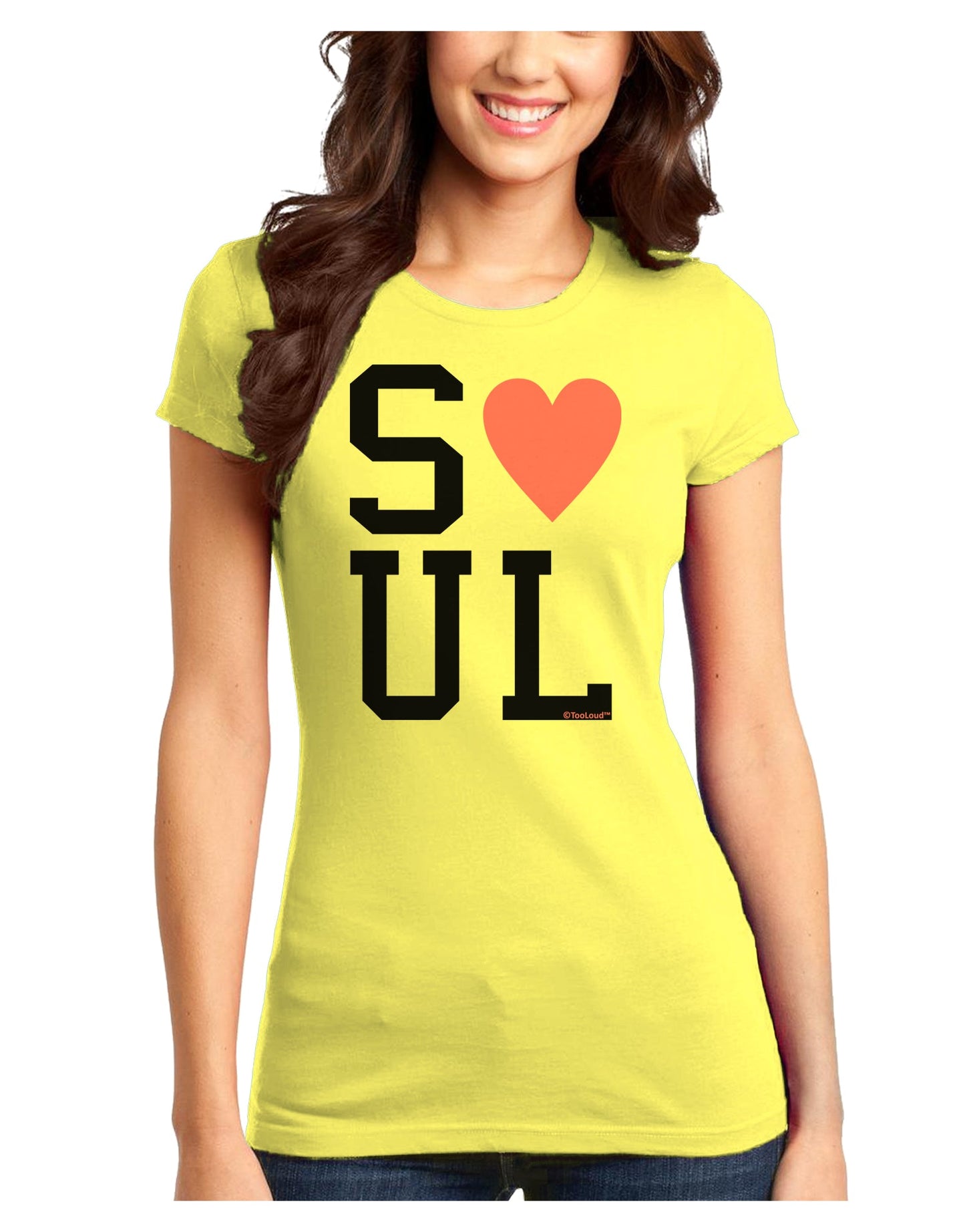 Matching Soulmate Design - Soul - Pink Juniors T-Shirt by TooLoud-Womens Juniors T-Shirt-TooLoud-Yellow-Juniors Fitted X-Small-Davson Sales