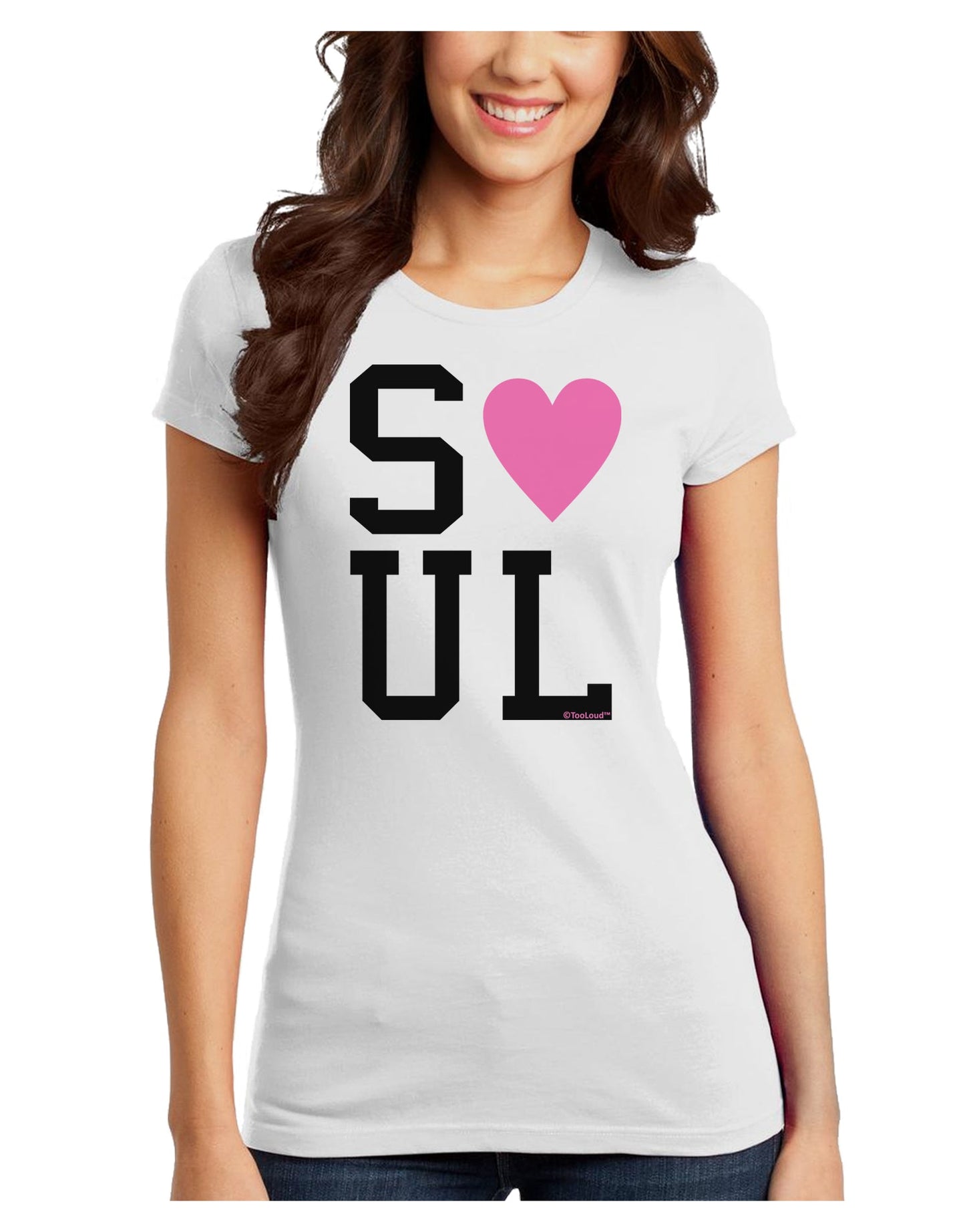 Matching Soulmate Design - Soul - Pink Juniors T-Shirt by TooLoud-Womens Juniors T-Shirt-TooLoud-White-Juniors Fitted X-Small-Davson Sales