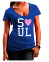 Matching Soulmate Design - Soul - Pink Juniors V-Neck Dark T-Shirt by TooLoud-Womens V-Neck T-Shirts-TooLoud-Royal-Blue-Juniors Fitted Small-Davson Sales