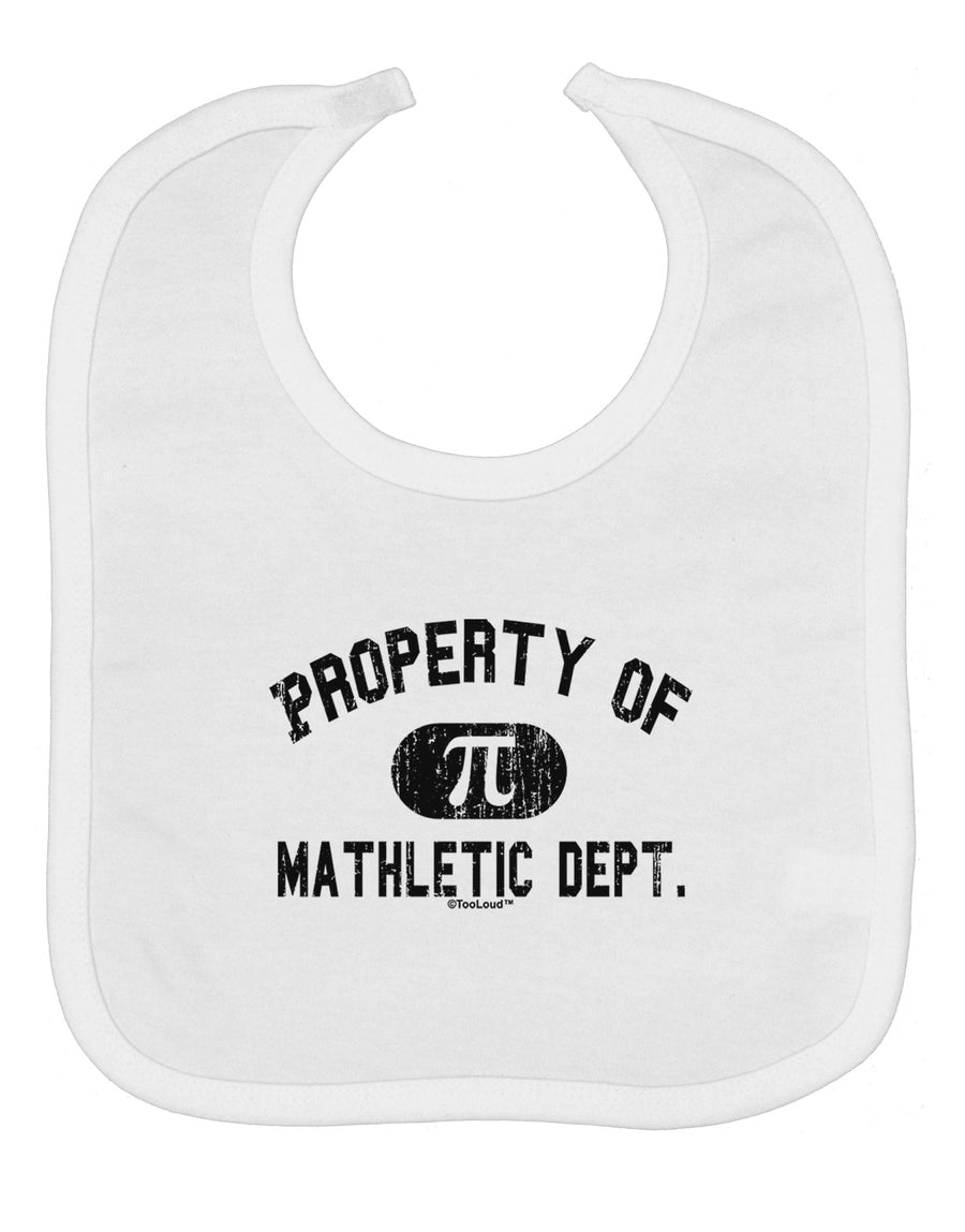 Mathletic Department Distressed Baby Bib by TooLoud