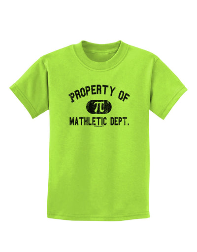 Mathletic Department Distressed Childrens T-Shirt by TooLoud-Childrens T-Shirt-TooLoud-Lime-Green-X-Small-Davson Sales