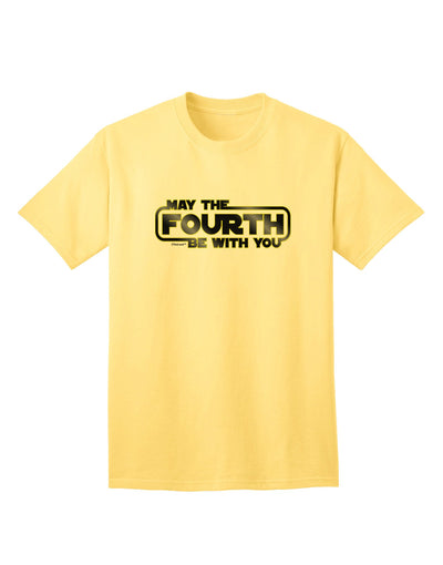 May The Fourth Be With You Adult T-Shirt-unisex t-shirt-TooLoud-Yellow-Small-Davson Sales