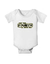 May The Fourth Be With You Baby Romper Bodysuit-Baby Romper-TooLoud-White-06-Months-Davson Sales