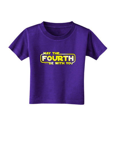 May The Fourth Be With You Toddler T-Shirt Dark-Toddler T-Shirt-TooLoud-Purple-2T-Davson Sales