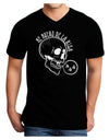 Me Muero De La Risa Skull Adult V-Neck T-shirt-Mens V-Neck T-Shirt-TooLoud-Black-Small-Davson Sales