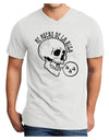 Me Muero De La Risa Skull Adult V-Neck T-shirt-Mens V-Neck T-Shirt-TooLoud-White-Small-Davson Sales