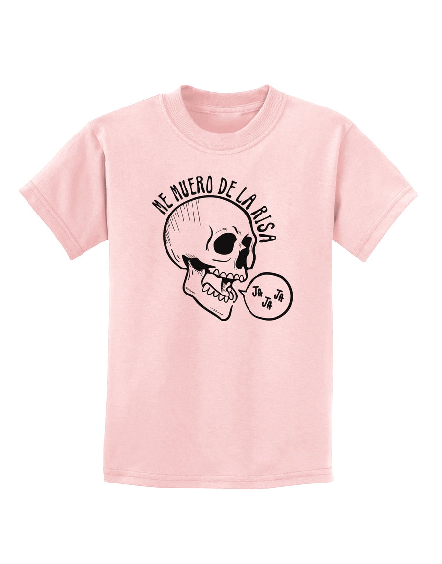 Me Muero De La Risa Skull Childrens T-Shirt-Childrens T-Shirt-TooLoud-White-X-Small-Davson Sales