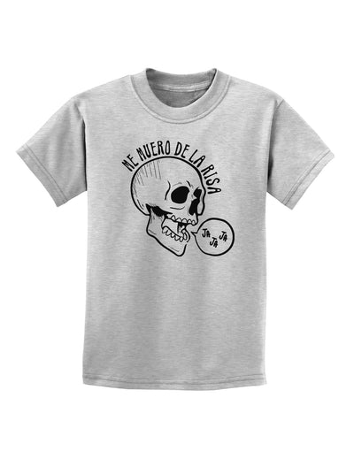 Me Muero De La Risa Skull Childrens T-Shirt-Childrens T-Shirt-TooLoud-AshGray-X-Small-Davson Sales