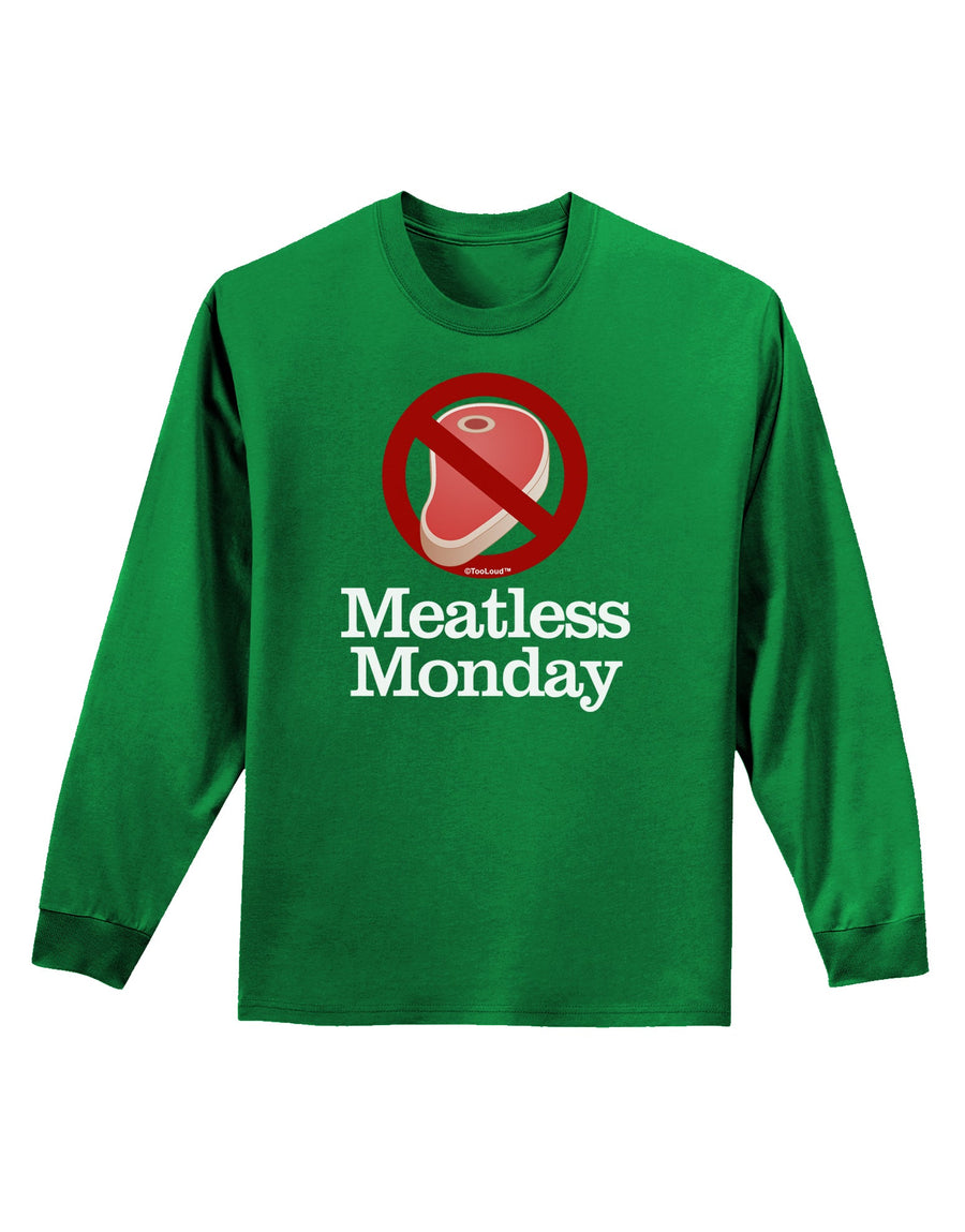 Meatless Monday Adult Long Sleeve Dark T-Shirt by TooLoud-TooLoud-Black-Small-Davson Sales