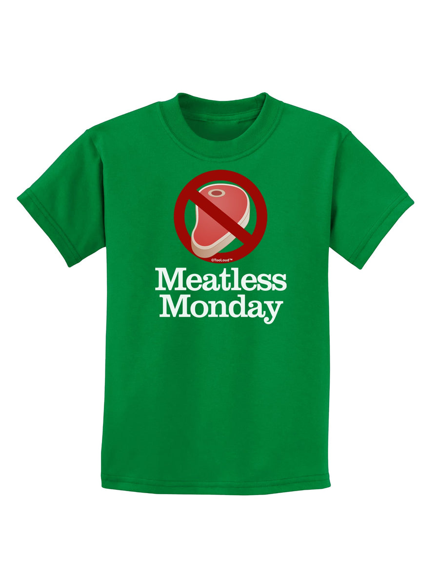 Meatless Monday Childrens Dark T-Shirt by TooLoud-Childrens T-Shirt-TooLoud-Black-X-Small-Davson Sales