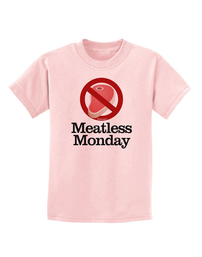 Meatless Monday Childrens T-Shirt by TooLoud-Childrens T-Shirt-TooLoud-PalePink-X-Small-Davson Sales