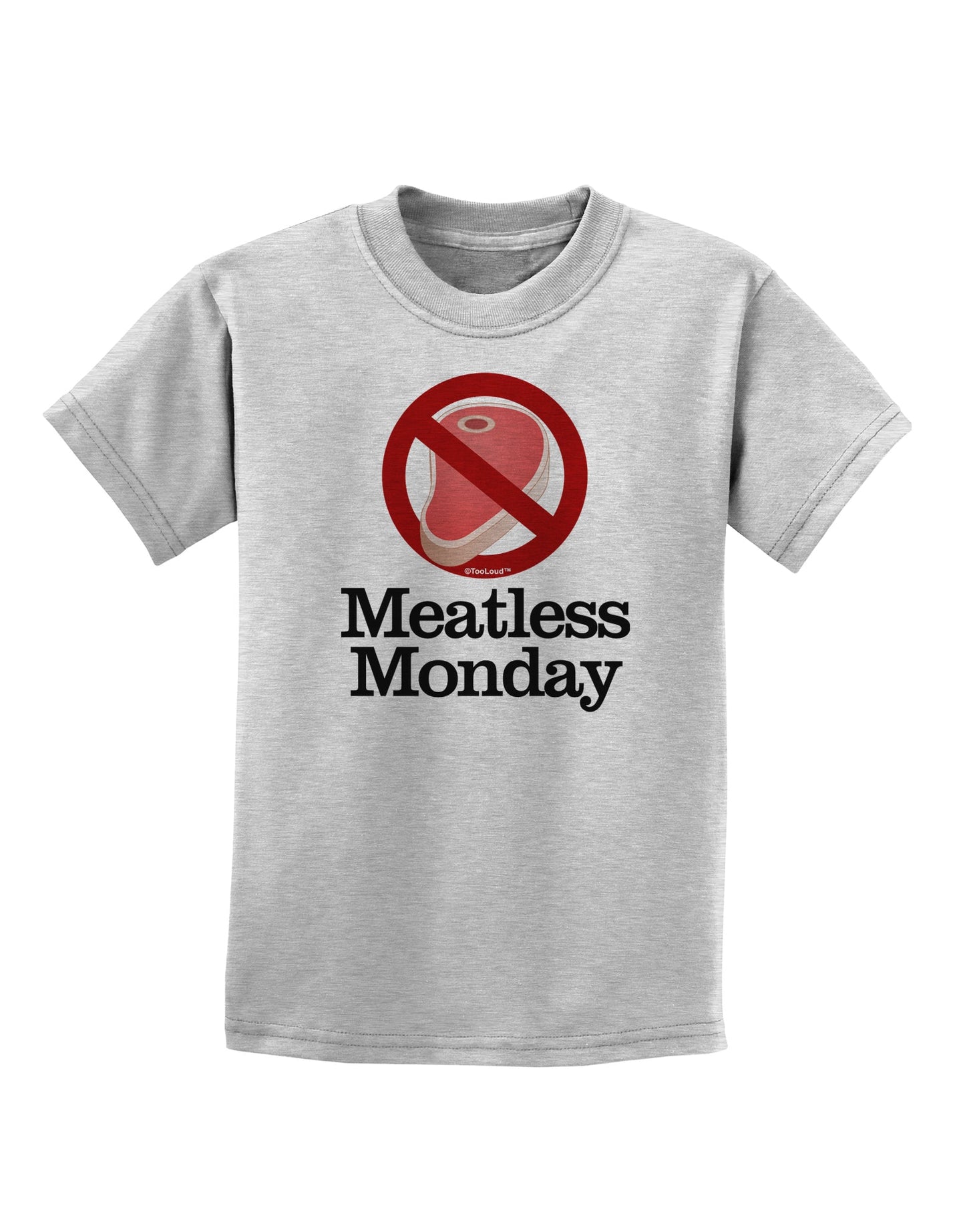 Meatless Monday Childrens T-Shirt by TooLoud-Childrens T-Shirt-TooLoud-AshGray-X-Small-Davson Sales