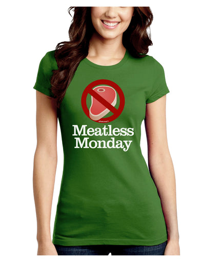 Meatless Monday Juniors Crew Dark T-Shirt by TooLoud-T-Shirts Juniors Tops-TooLoud-Kiwi-Green-Juniors Fitted X-Small-Davson Sales