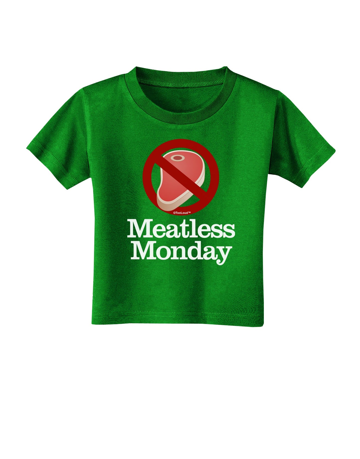 Meatless Monday Toddler T-Shirt Dark by TooLoud-Toddler T-Shirt-TooLoud-Clover-Green-2T-Davson Sales