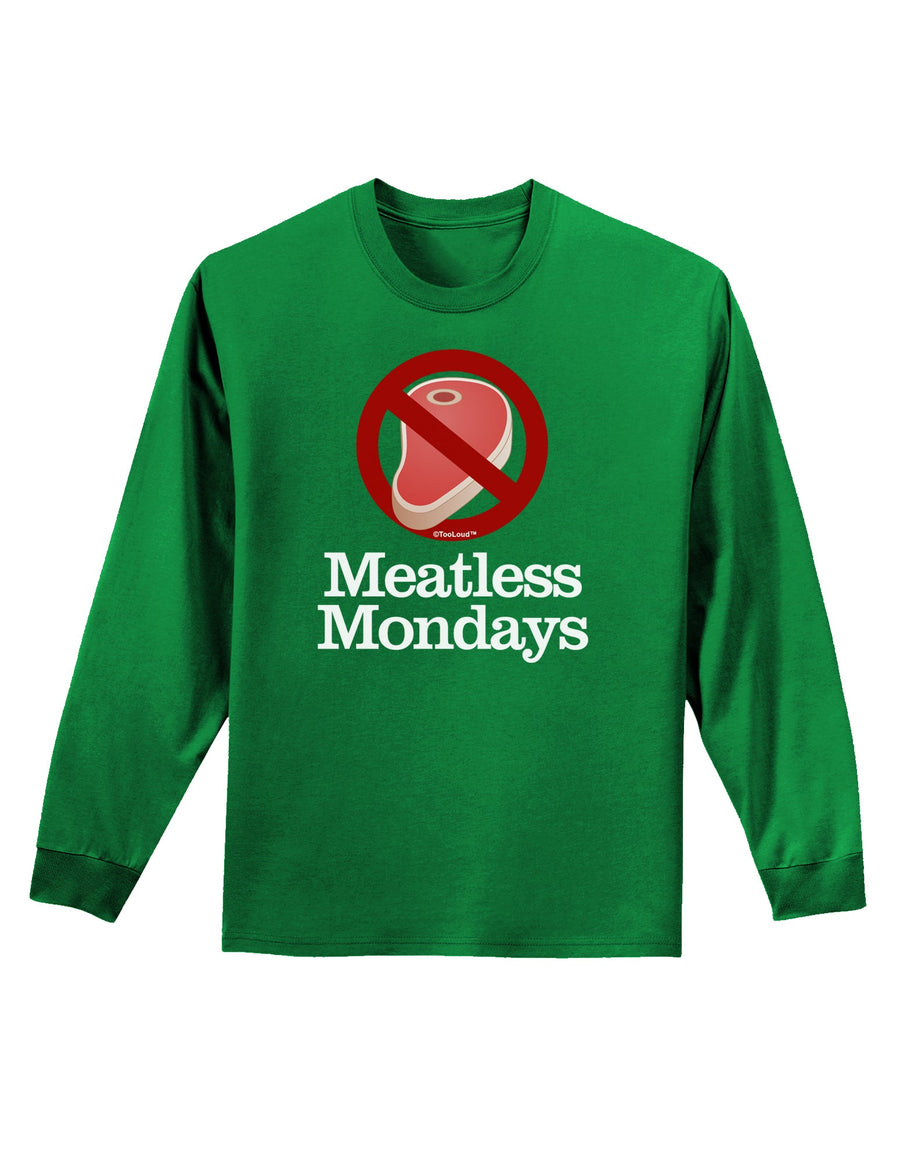 Meatless Mondays Adult Long Sleeve Dark T-Shirt by TooLoud-TooLoud-Black-Small-Davson Sales