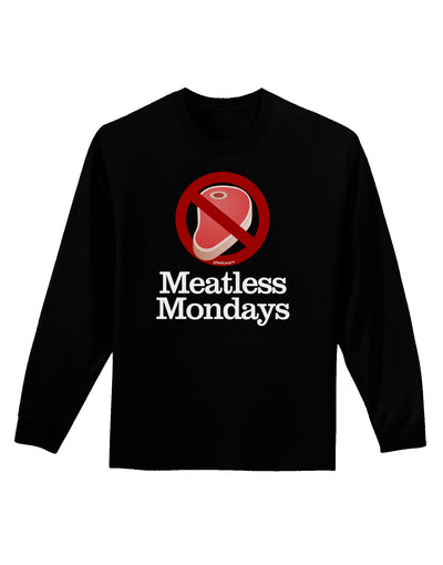 Meatless Mondays Adult Long Sleeve Dark T-Shirt by TooLoud-TooLoud-Black-Small-Davson Sales