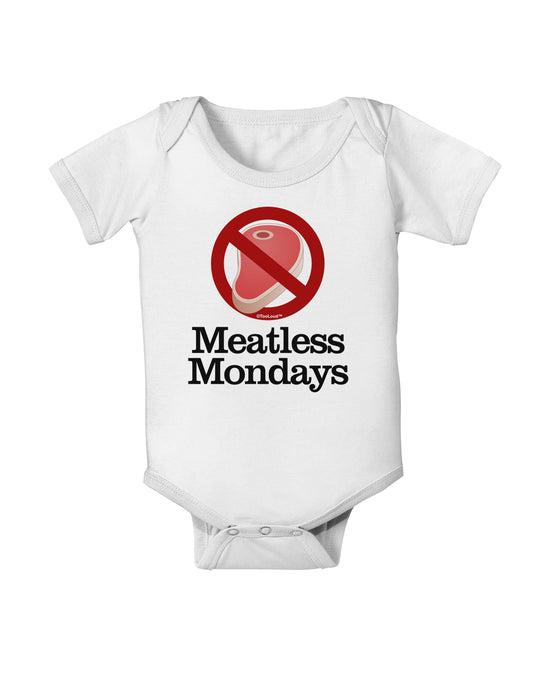 Meatless Mondays Baby Romper Bodysuit by TooLoud-Baby Romper-TooLoud-White-06-Months-Davson Sales