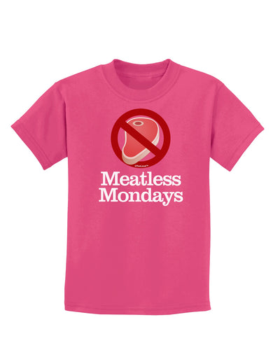 Meatless Mondays Childrens Dark T-Shirt by TooLoud-Childrens T-Shirt-TooLoud-Sangria-X-Small-Davson Sales