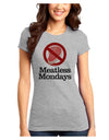 Meatless Mondays Juniors T-Shirt by TooLoud-Womens Juniors T-Shirt-TooLoud-Ash-Gray-Juniors Fitted X-Small-Davson Sales