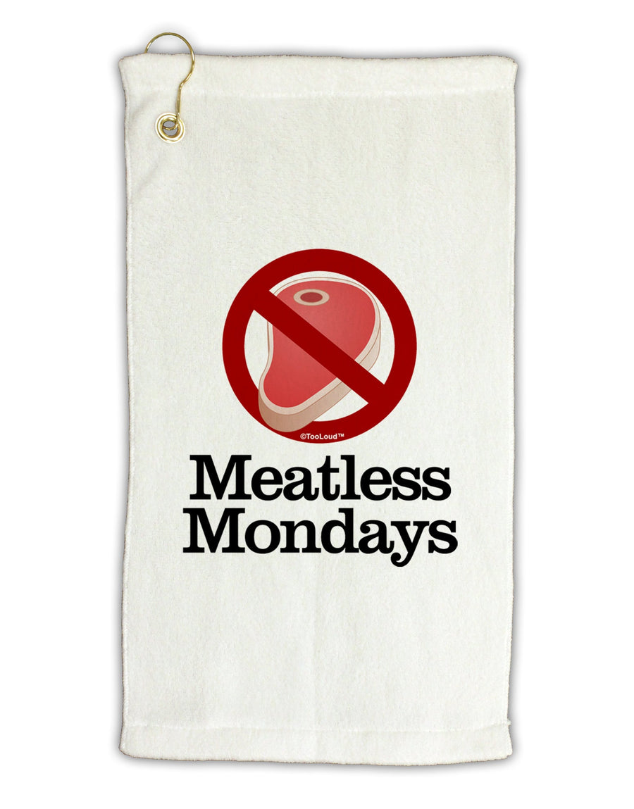 Meatless Mondays Micro Terry Gromet Golf Towel 16 x 25 inch by TooLoud-Golf Towel-TooLoud-White-Davson Sales