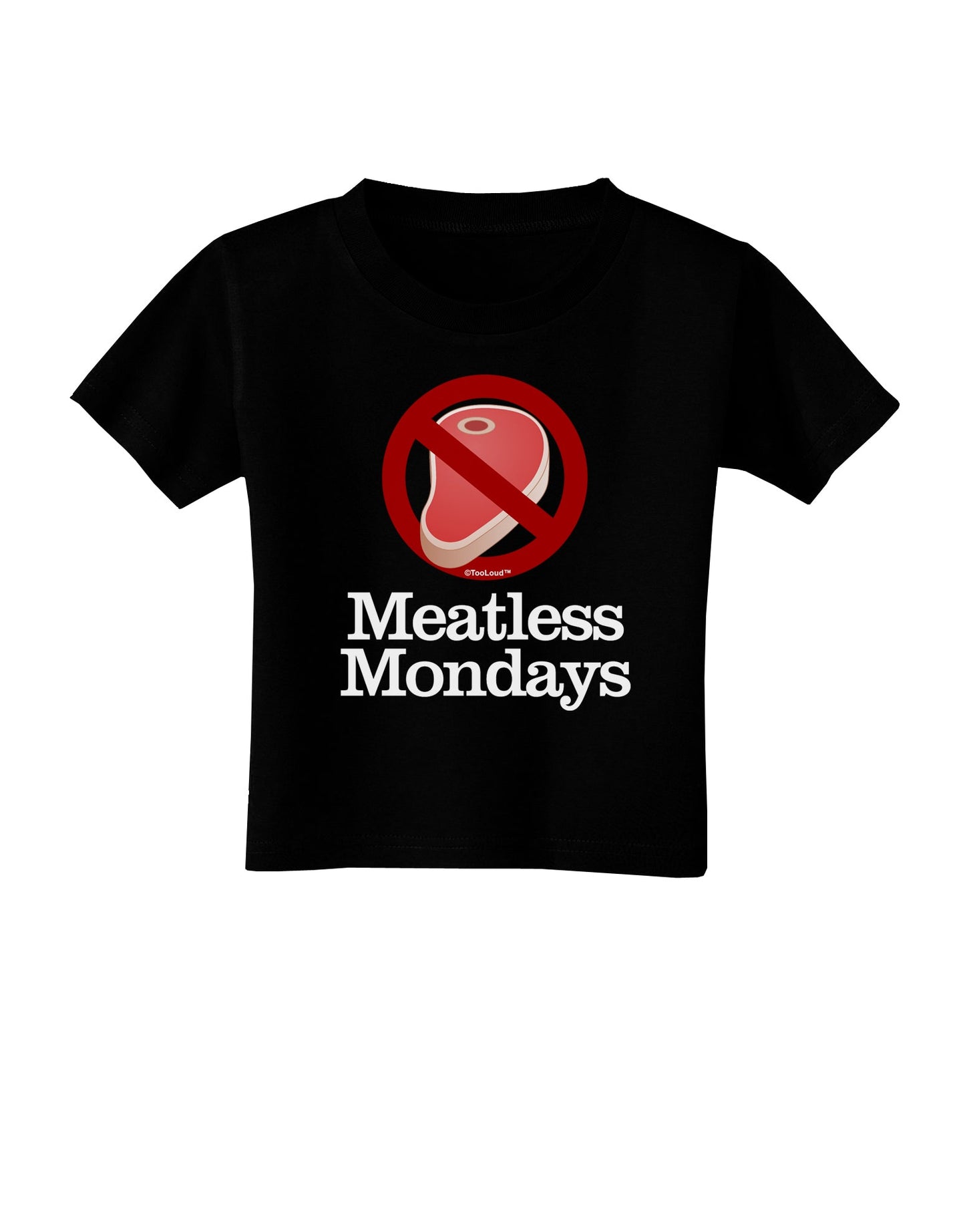 Meatless Mondays Toddler T-Shirt Dark by TooLoud-Toddler T-Shirt-TooLoud-Black-2T-Davson Sales