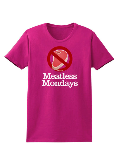 Meatless Mondays Womens Dark T-Shirt by TooLoud-Womens T-Shirt-TooLoud-Hot-Pink-Small-Davson Sales