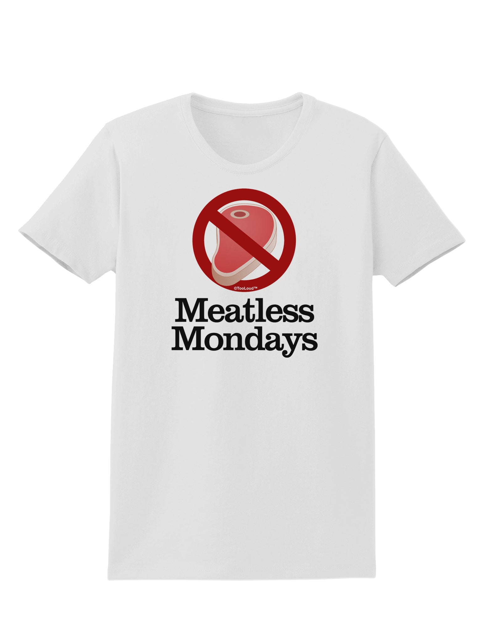 Meatless Mondays Womens T-Shirt by TooLoud-Womens T-Shirt-TooLoud-White-X-Small-Davson Sales
