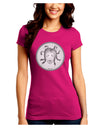 Medusa Head Coin - Greek Mythology Juniors Crew Dark T-Shirt by TooLoud-T-Shirts Juniors Tops-TooLoud-Hot-Pink-Juniors Fitted Small-Davson Sales