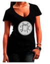 Medusa Head Coin - Greek Mythology Juniors V-Neck Dark T-Shirt by TooLoud-Womens V-Neck T-Shirts-TooLoud-Black-Juniors Fitted Small-Davson Sales