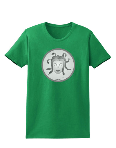 Medusa Head Coin - Greek Mythology Womens Dark T-Shirt by TooLoud-Womens T-Shirt-TooLoud-Kelly-Green-X-Small-Davson Sales