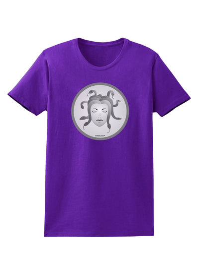 Medusa Head Coin - Greek Mythology Womens Dark T-Shirt by TooLoud-Womens T-Shirt-TooLoud-Purple-X-Small-Davson Sales