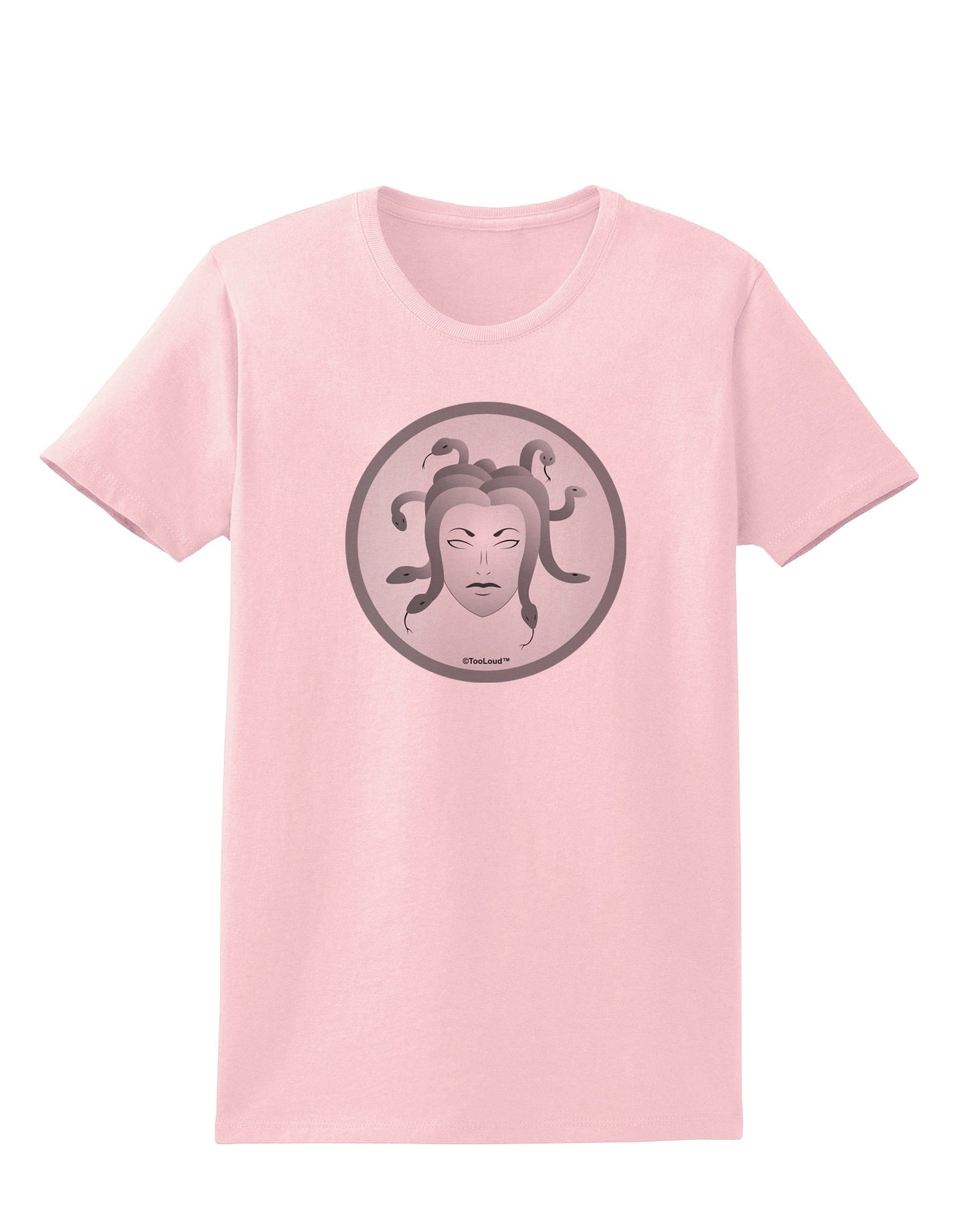 Medusa Head Coin - Greek Mythology Womens T-Shirt by TooLoud-Womens T-Shirt-TooLoud-PalePink-X-Small-Davson Sales
