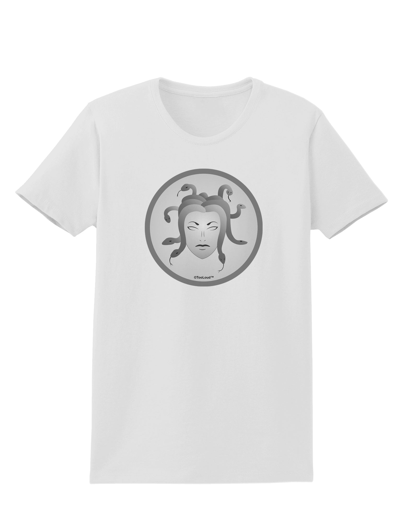 Medusa Head Coin - Greek Mythology Womens T-Shirt by TooLoud-Womens T-Shirt-TooLoud-White-X-Small-Davson Sales