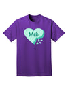 Meh Candy Heart Green - Valentines Day Adult Dark T-Shirt by TooLoud-Mens T-Shirt-TooLoud-Purple-Small-Davson Sales