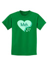 Meh Candy Heart Green - Valentines Day Childrens Dark T-Shirt by TooLoud-Childrens T-Shirt-TooLoud-Kelly-Green-X-Small-Davson Sales